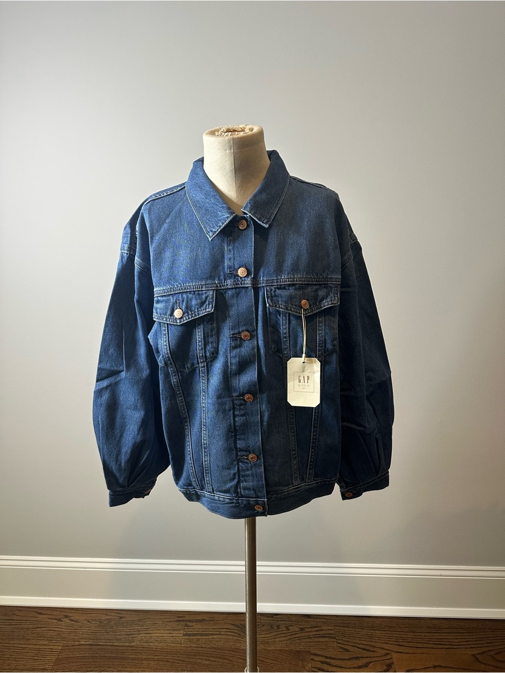 GAP Kids Dark Blue Denim Jacket - Relaxed Fit